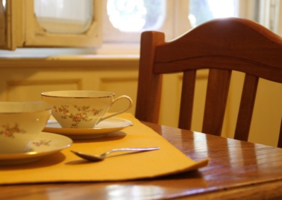 Small table for breakfast