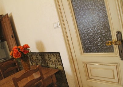 Bedroom with dining table